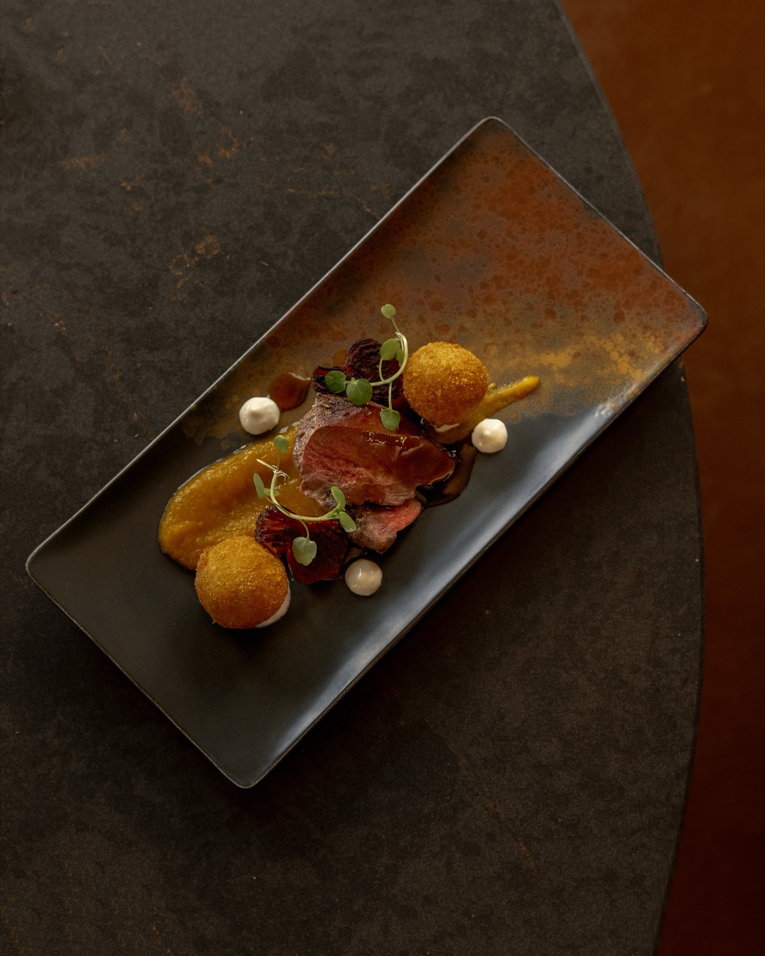 A plated main course at Mason's